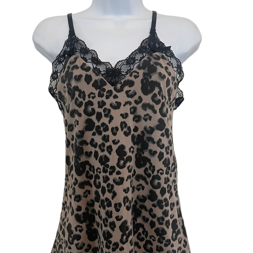 Iron Fist Grey and black Cheetah and lace Flowy sleeveless top